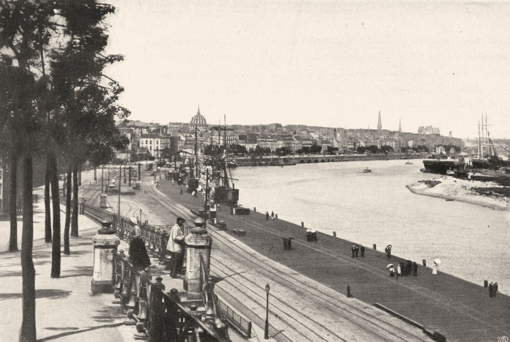 LOIRE-ATLANTIQUE. Vue générale de Nantes 1903 old print picture